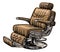 Retro barber chair. Male beauty salon, Barbershop concept. Vector illustration isolated