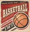 Retro basketball poster design