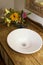 Retro Bathroom Bowl Sink, Faucet, and Counter