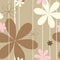 Retro beige floral seamless pattern