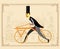 Retro bicycle - draisienne or hobby horse. Vector illustration.