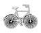 retro bicycle hipster style isolated icon design