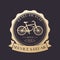 Retro Bicycle service and repair vintage logo