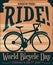 Retro Bike Promoting Enjoy the Ride During World Bicycle Day, Vector Illustration