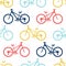 Retro bike seamless pattern