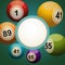 Retro bingo lotter ball background