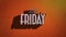 Retro Black Friday text on orange grunge texture