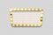 Retro blank cinema announcement board with bulb frame on transparent background. Vector design element.