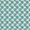 Retro Blue Floral Repeat Wallpaper Pattern