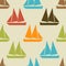 Retro boat seamless pattern