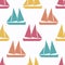 Retro boat seamless pattern