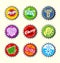 Retro bottle cap designs set 3