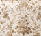 Retro Brown Sepia Floral Pattern Fabric Background