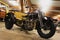 Retro brown three wheel motorcycle