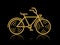 Retro bycicle icon on black background Healthy lifestyle sing