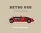 Retro cabriolet sport car, vintage collection