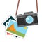 Retro camera, vintage camera, flat style design. Old photo camera. Photo shooting. Vector illustration