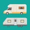 Retro camper trailer collection. car trailers caravan. tourism.