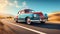 Retro Car Charm Vintage Panorama