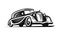 Retro car logo. Vintage vehicle, transport symbol. Automotive concept vector illustration