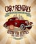 Retro car rentals design.