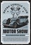 Retro car restoration service, vintage motor show