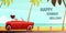 Retro Car Summer Holiday Vacation Poster