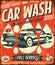 Retro car wash sign