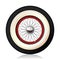 Retro car wheel.