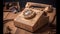 Retro Cardboard Telephone for Vintage-Themed Designs.