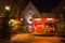Retro carousel -Christmas bavarian town in evening