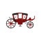 Retro carriage, vintage transport, wagon for traveling vector Illustration on a white background