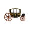 Retro carriage, wagon for traveling, antique vehicle vector Illustration on a white background