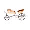 Retro carriage, wedding coach, antique vehicle vector Illustration on a white background