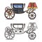 Retro carriage for wedding or vintage chariot