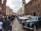 Retro cars at classic cars show in Torun