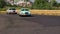 Retro cars racing: Studebaker Power Hawk and Mercedes 280S