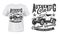 Retro cars, vintage vehicles club t-shirt print