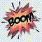 Retro cartoon explosion pop art comic boom. Vector