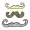 retro cartoon mustaches