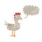 retro cartoon squawking chicken