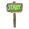 retro cartoon start sign