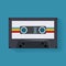 Retro Cassette Tape Music Record Icon Illustration Vector