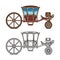 Retro chariot for weddings or old buggy, carriage