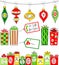 Retro Christmas Ornament and Gift Set/eps