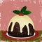 Retro Christmas pudding