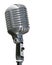 Retro chrome microphone isolated white