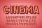 Retro cinema font design, cabaret, Broadway letters