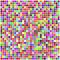 Retro circle multicolored abstract pattern