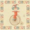 Retro circus poster with clown